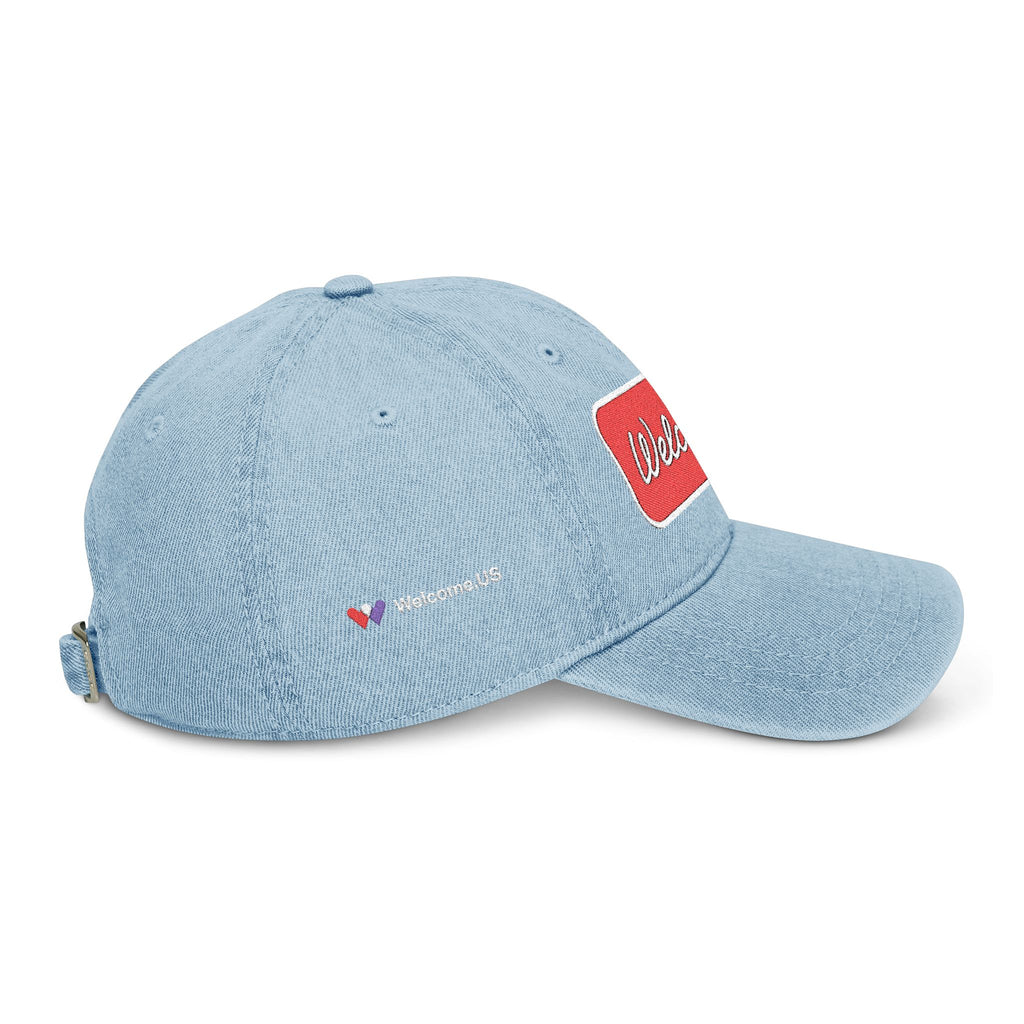 “Welcomer” Embroidered Denim Cap