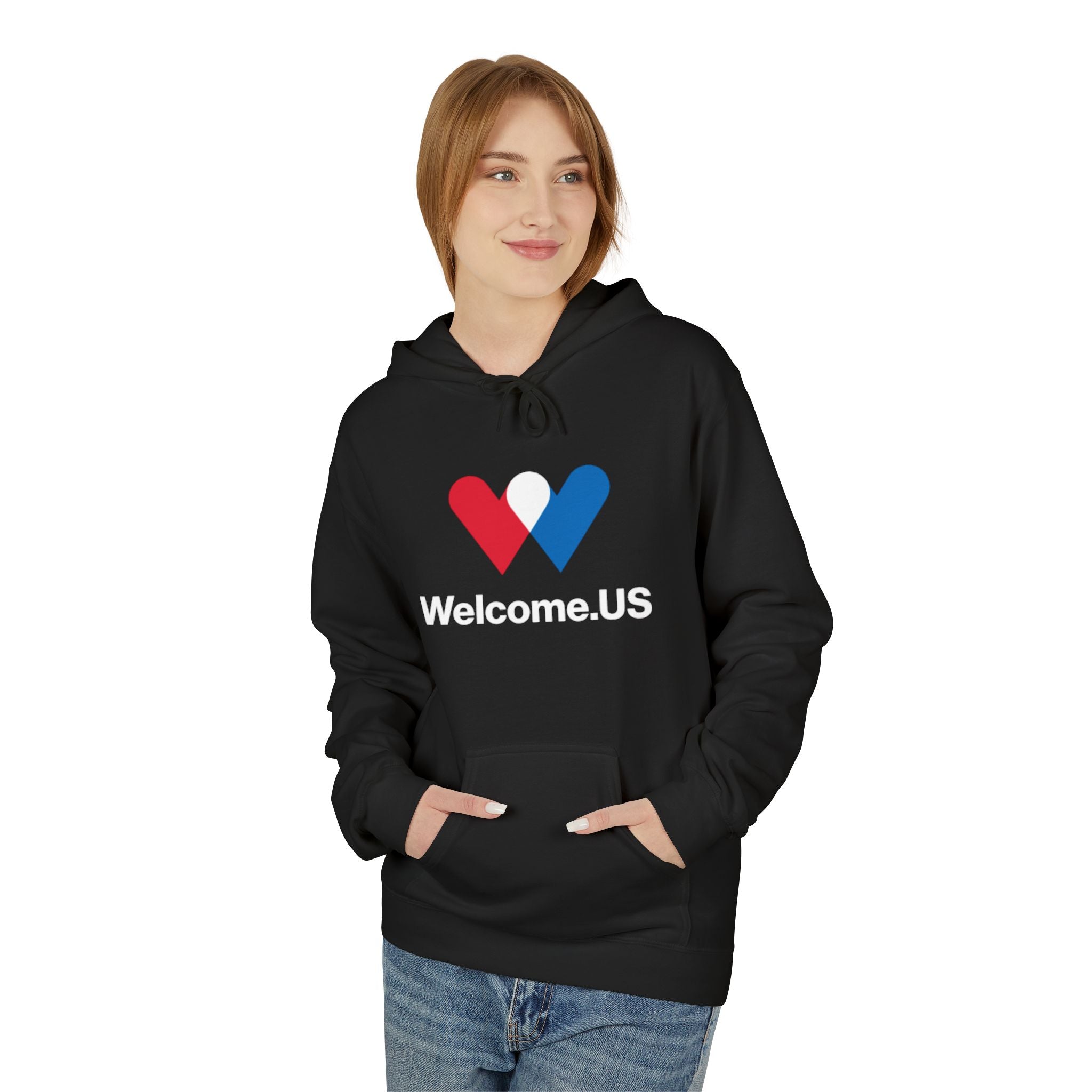 Welcome.US large logo hoodie