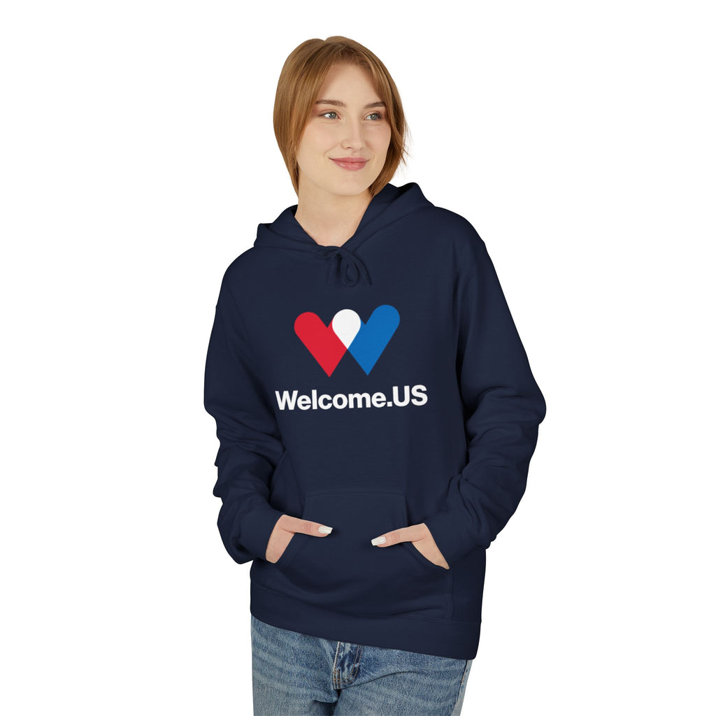 Welcome.US large logo hoodie
